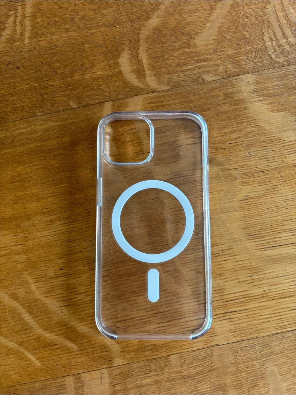 Apple Clear MagSafe-Compatible Phone Case with White Ring